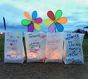 Luminaries at a Relay for Life event