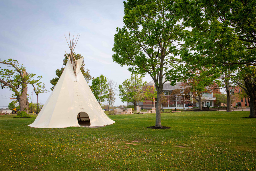 photo of Indigenous tipi in the Quad