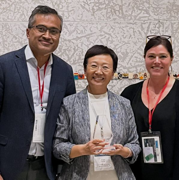 From left to right: Neil Chakraborty, former CIRPA Board Member, Dr. Yuqin Gong, and Dr. Stephanie McKeown, former CIRPA President 
