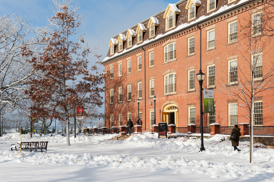 View of UPEI campus in winter