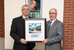 Donald and Reg MacDonald, recipients of AVC's 2019 Hon. Eugene F. Whelan Green Hat Award
