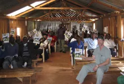 Dr. John VanLeeuwen with smallholder dairy farmers in Kenya