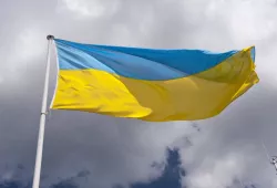 Photo of the Ukrainian flag