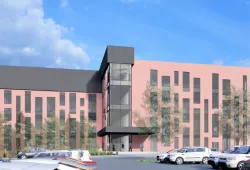 concept rendering of health education building under construction