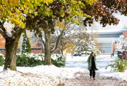 UPEI campus in the snow
