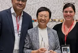 From left to right: Neil Chakraborty, former CIRPA Board Member, Dr. Yuqin Gong, and Dr. Stephanie McKeown, former CIRPA President 
