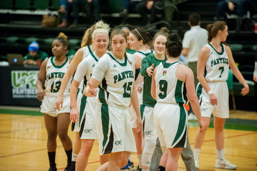 The UPEI women's basketball team The UPEI women's basketball team