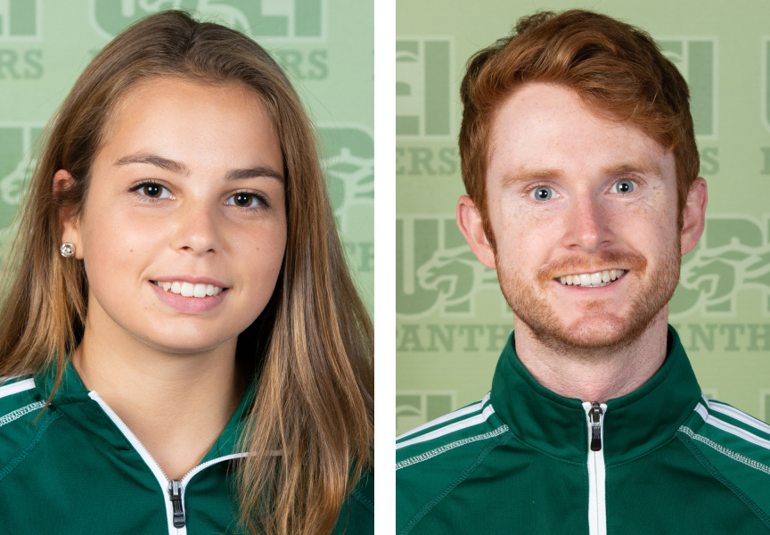 Tatiana Kelly and Dan Maguire A female athlete and a male athlete