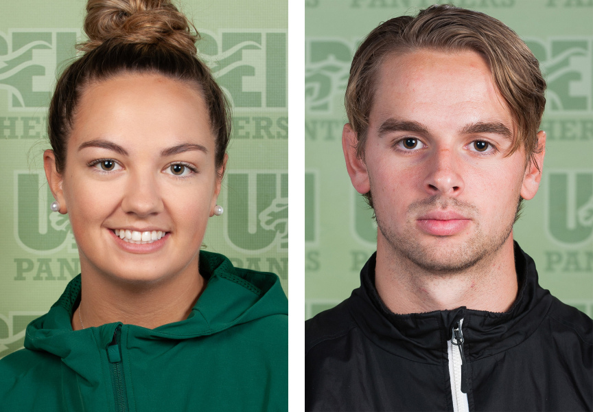Taylor Gillis and Kameron Kielly A female athlete and a male athlete