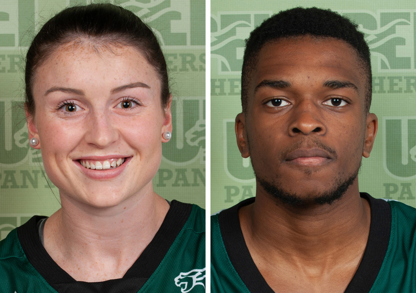 Jenna Mae Ellsworth and Jamesley Jerome A female athlete and a male athlete