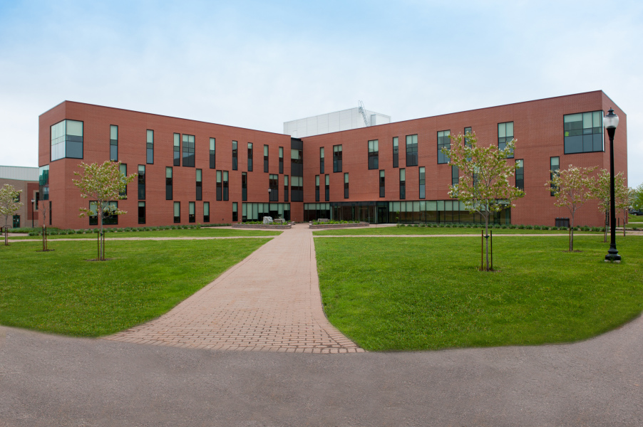 UPEI's Health Sciences Building A photo of a brick building