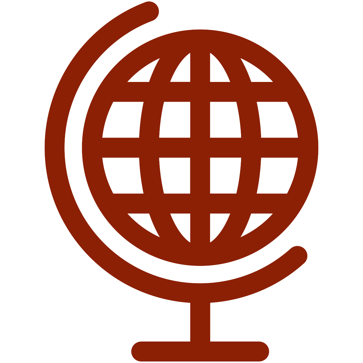 globe icon in rust