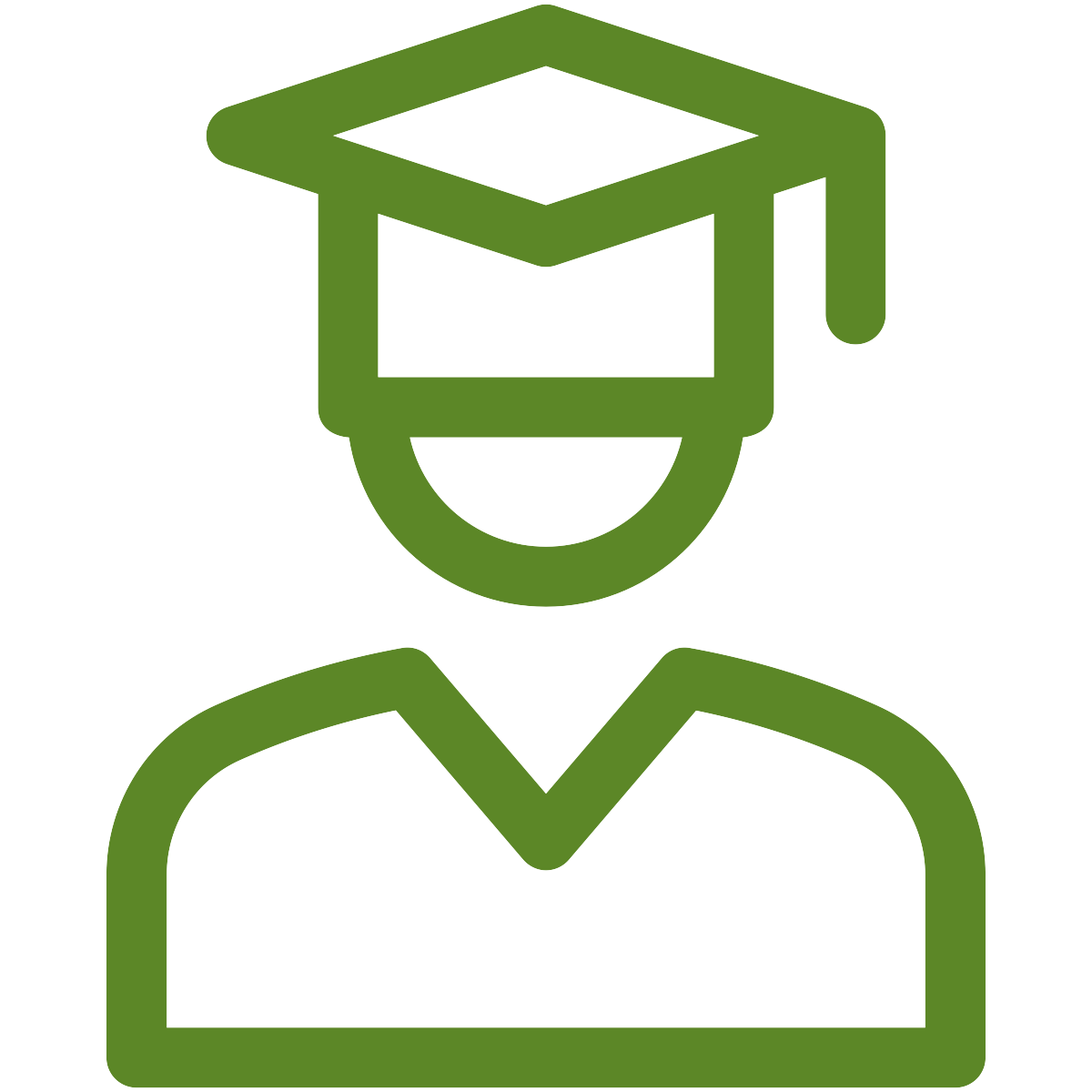 graduate icon in green