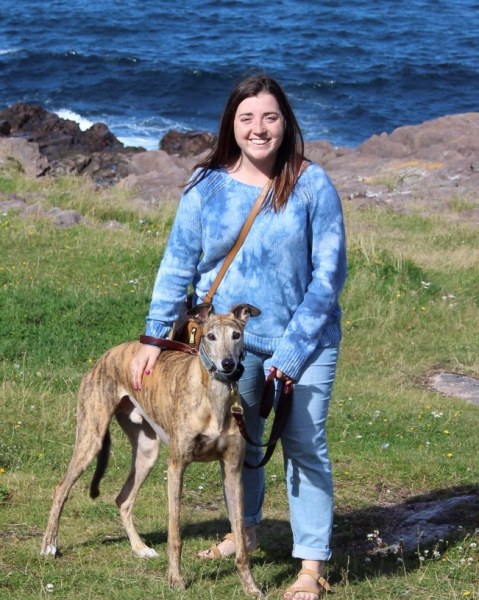 Karen Yetman, AVC Class of 2023, with her dog