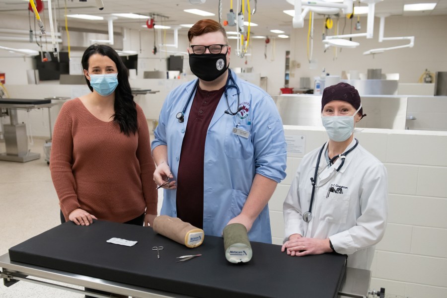 Left to right: Melissa Hamel, Joey Buzzell, and Dr. Cate Creighton