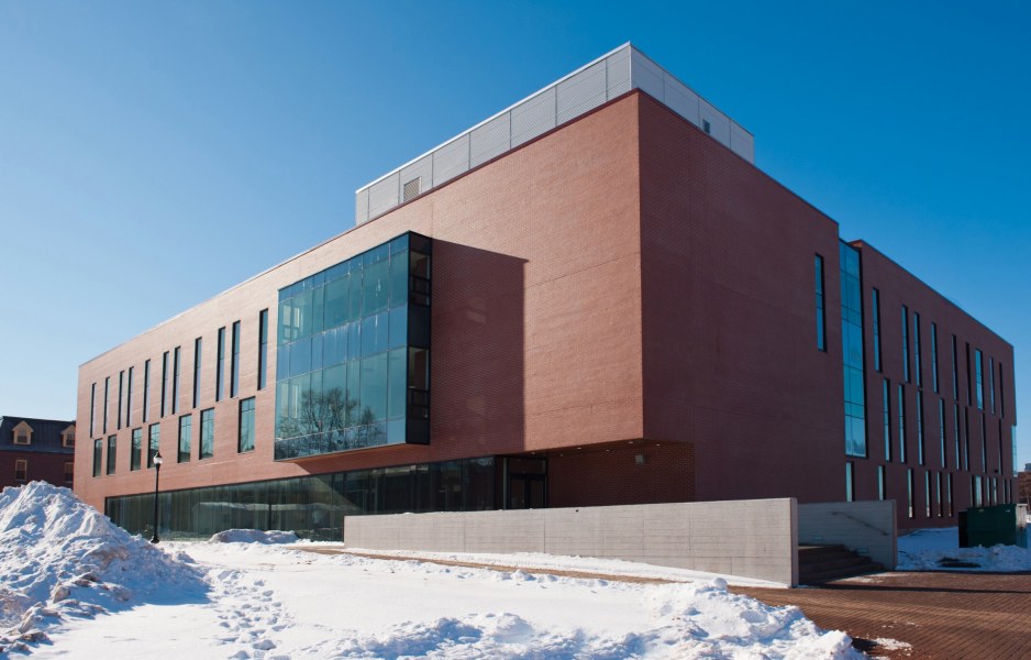 UPEI's Health Sciences Building A large institutional building of brick and glass