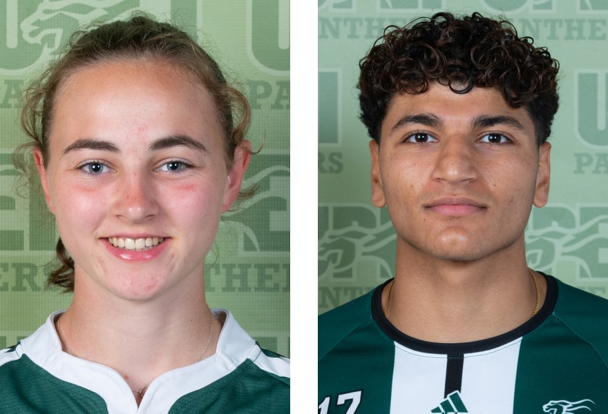 Charlotte Branchflower and Ehab Moustafa A female athlete and a male athlete