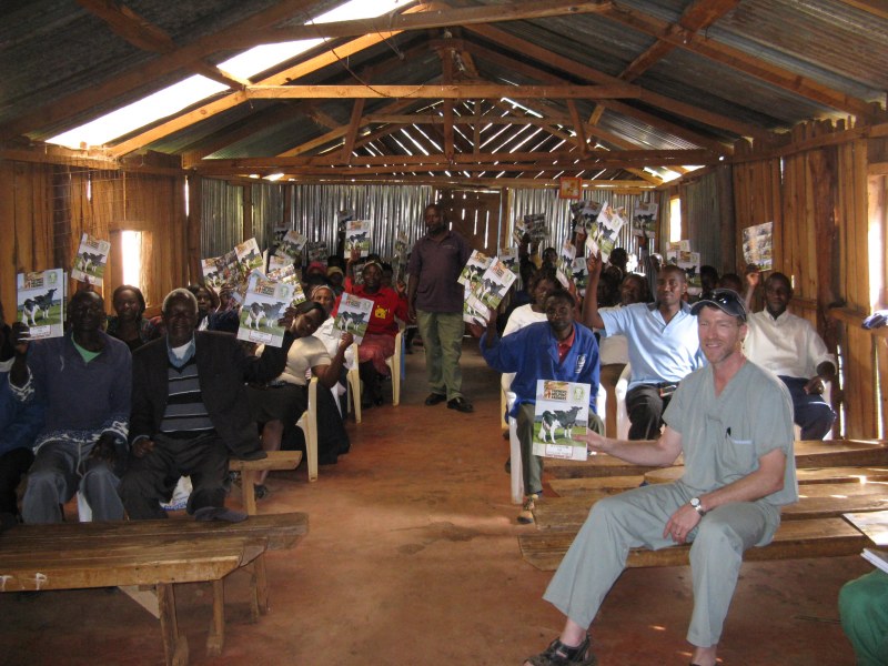 Dr. John VanLeeuwen with smallholder dairy farmers in Kenya