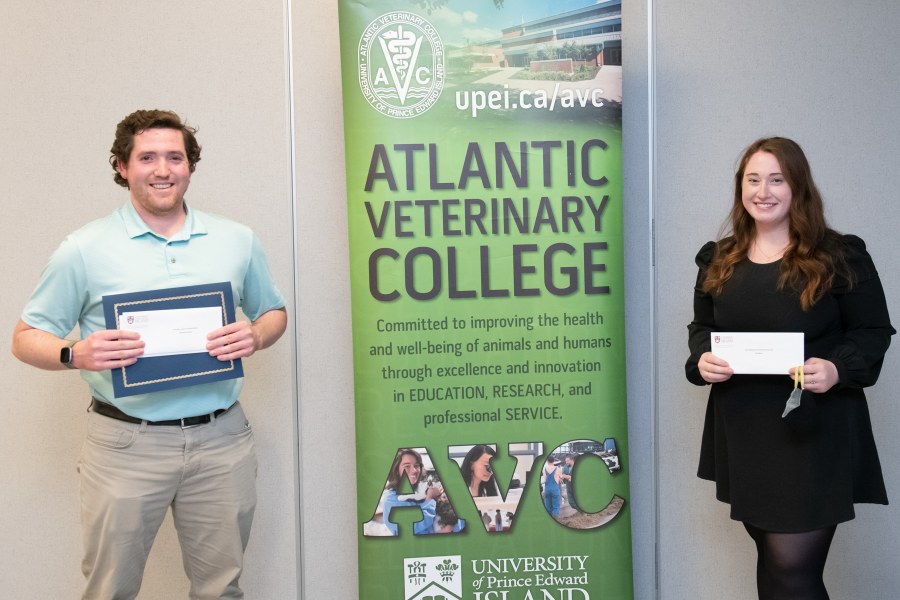 Nicholas Johnston, Class of 2022, and Julia Bland, Class of 2023, are recognized during Fall Awards and Recognition night. Nicholas Johnston, Class of 2022, and Julia Bland, Class of 2023, are recognized during Fall Awards and Recognition night.