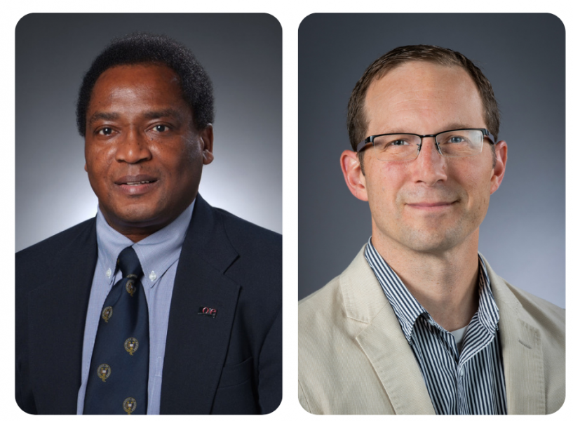 Drs. Fred Kibenge and Jason Stull of the Atlantic Veterinary College. Drs. Fred Kibenge and Jason Stull of the Atlantic Veterinary College.