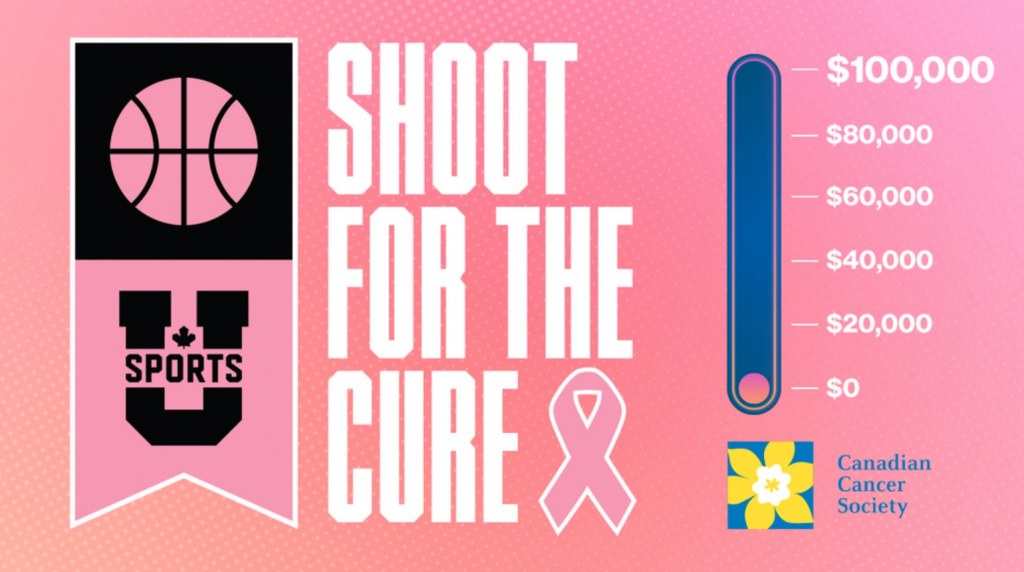 Pink graphic for Shoot for the Cure fundraiser
