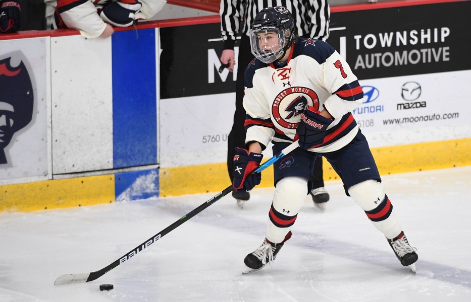 photo of female hockey player skating 