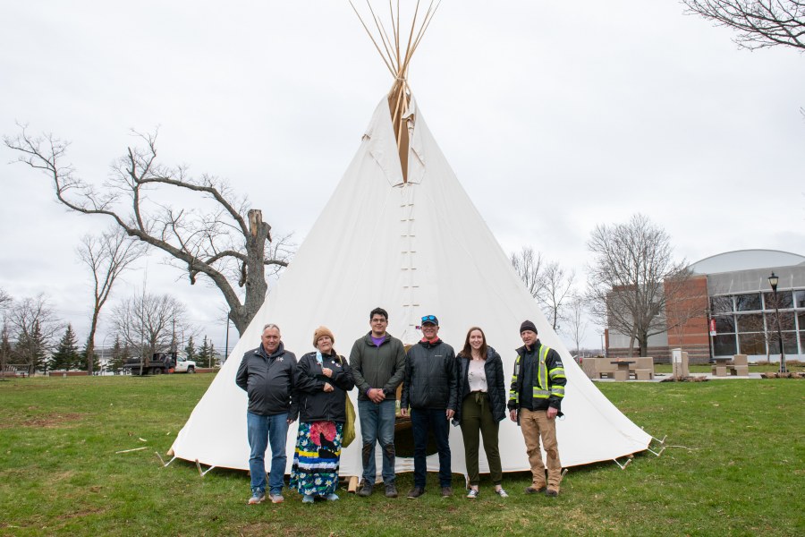 A tipi installed in the UPEI campus