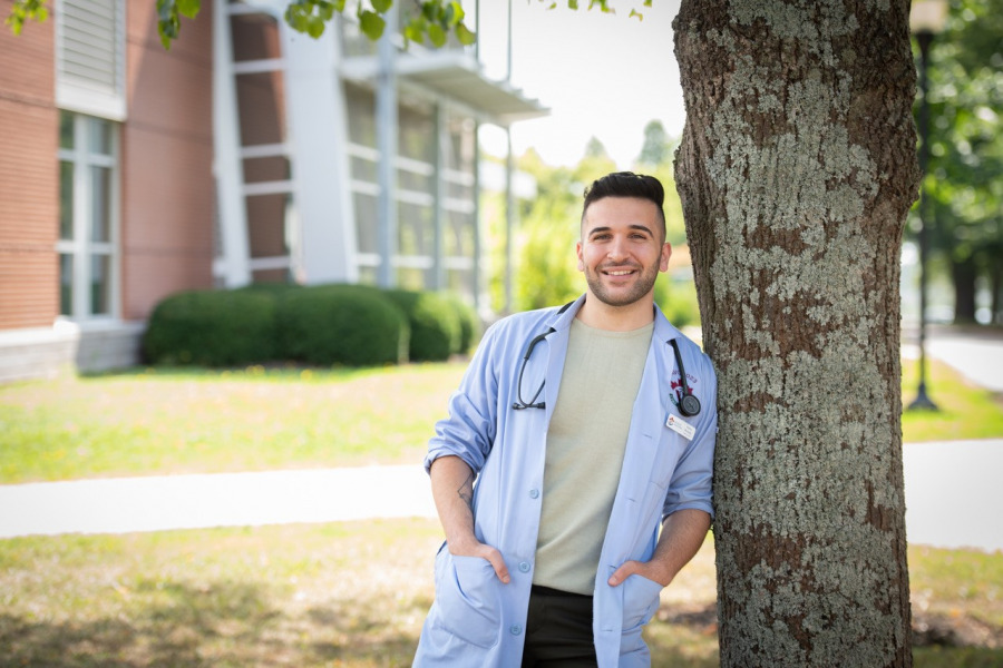 Nima Morady, fourth-year DVM student, recently placed first in the Humane Society Veterinary Medical Association's Compassionate Care Scholarship competition. 