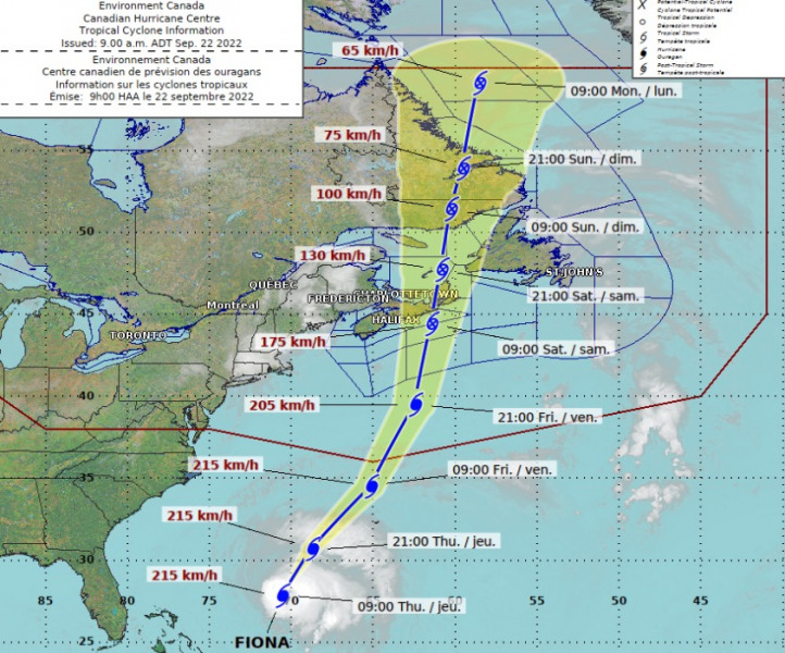 image that shows hurricane track