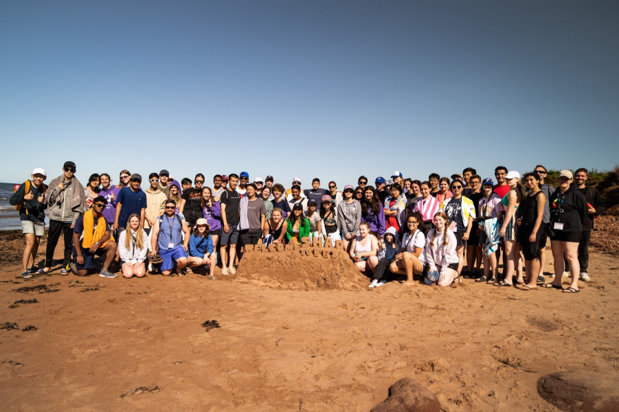 Shad UPEI participants at a PEI beach Shad participants