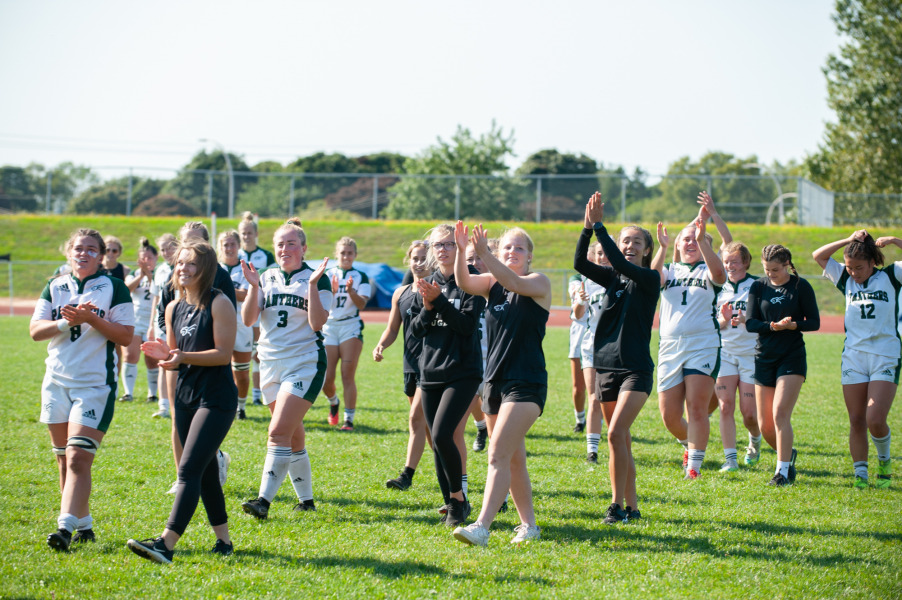 The UPEI Women's Rugby Panthers after their 86-0 win over the Saint Mary's Huskies on October 15 The UPEI Women's Rugby Panthers after their 86-0 win over the Saint Mary's Huskies on October 15