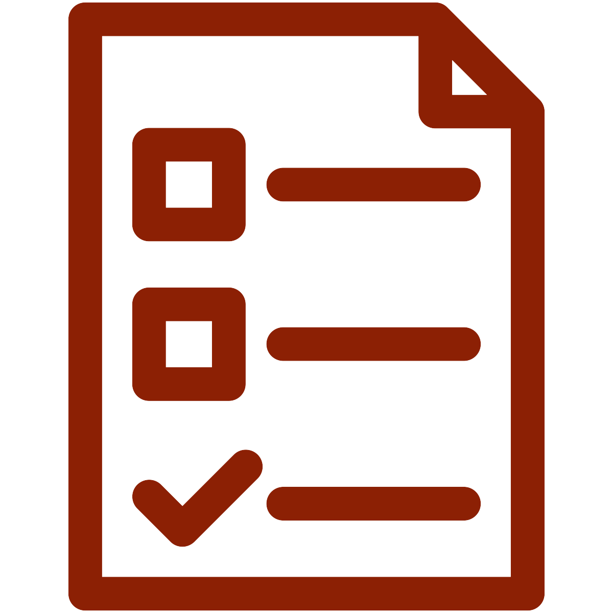 checklist icon in rust