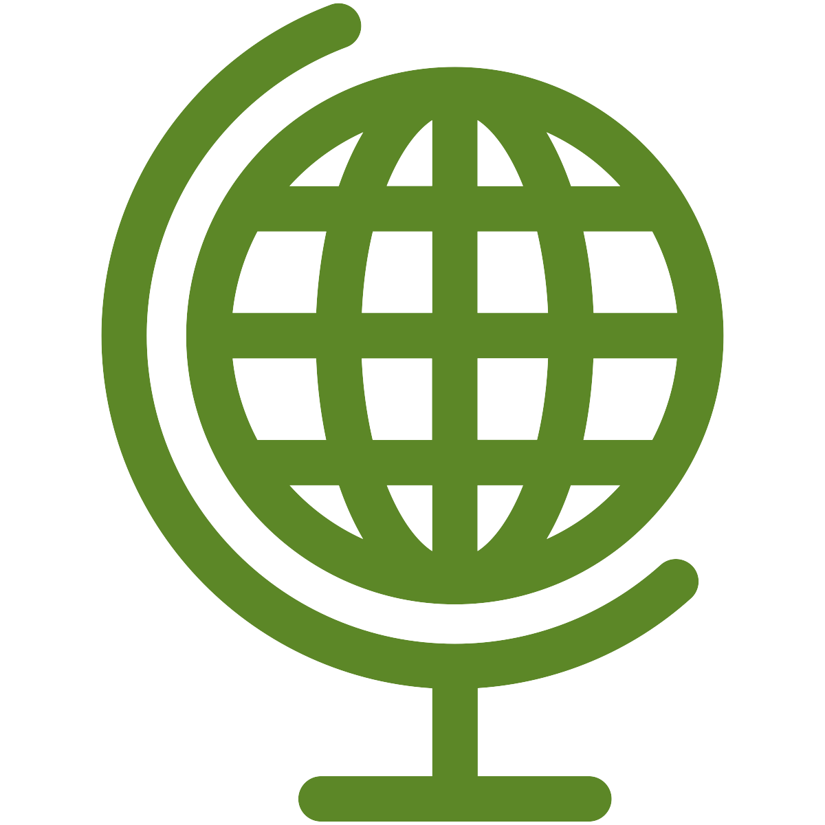 globe icon in green