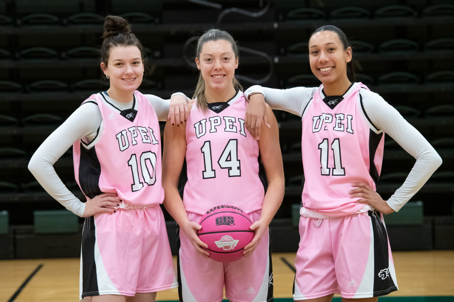 This year’s Shoot for the Cure fundraiser is led by UPEI Women’s Basketball Panthers Alicia Bowering, Devon Lawlor and Lauren Rainford. This year’s Shoot for the Cure fundraiser is led by UPEI Women’s Basketball Panthers Alicia Bowering, Devon Lawlor and Lauren Rainford.