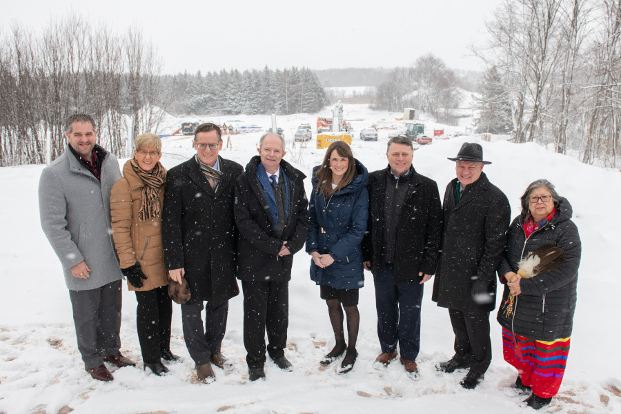 PEI government and UPEI officials visited the site of UPEI’s new health education on February 3 building and health and wellness clinic.