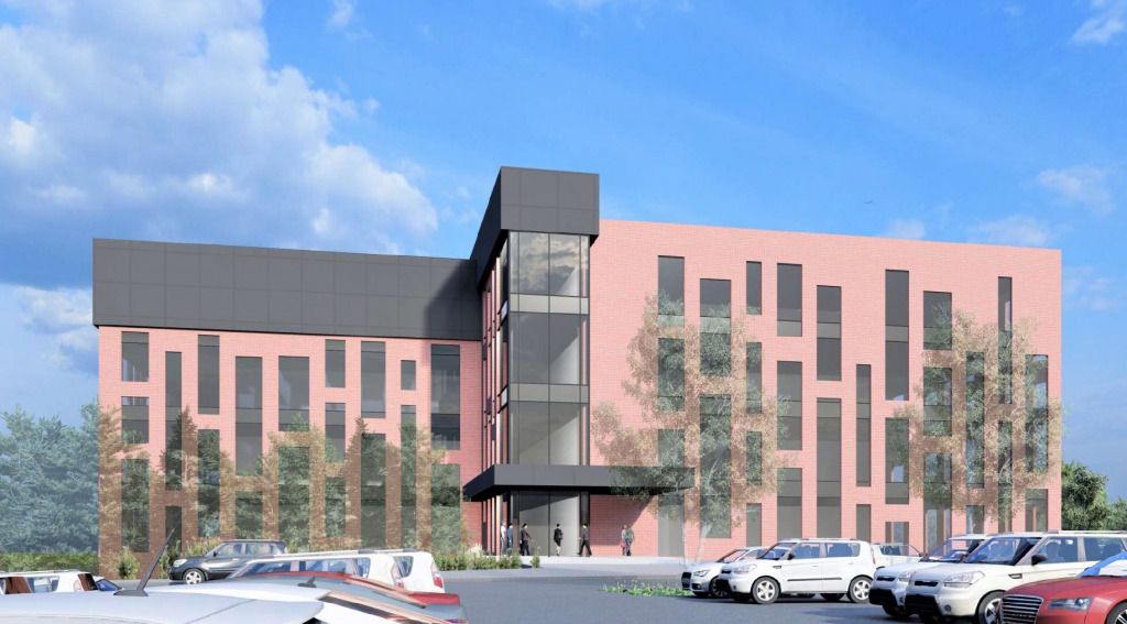concept rendering of health education building under construction