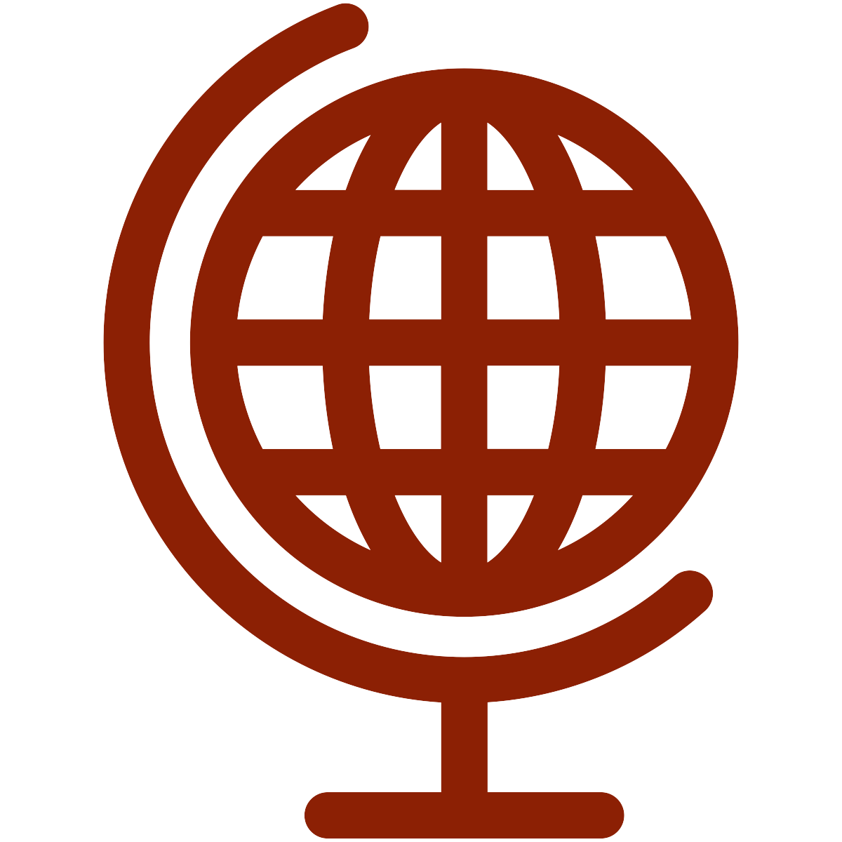 globe icon in rust