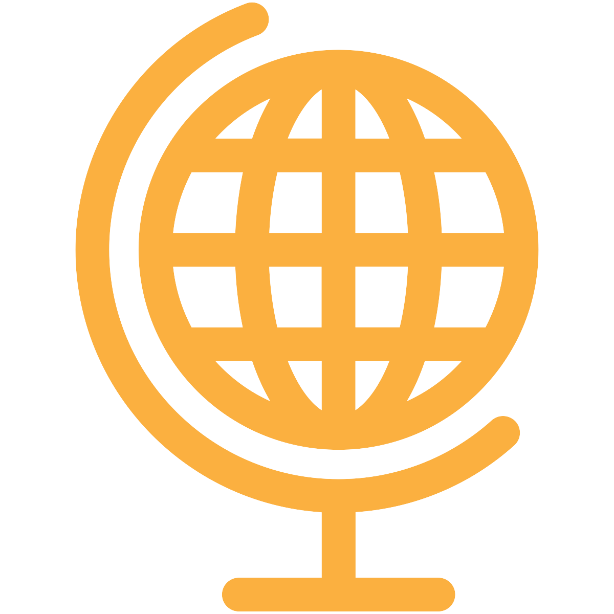 globe icon in gold