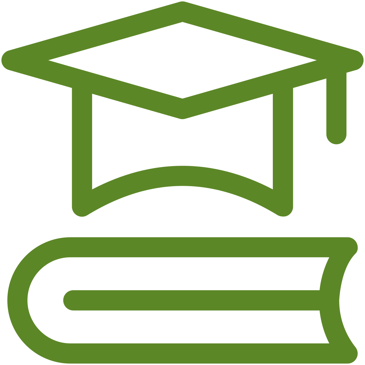 graduation icon in green