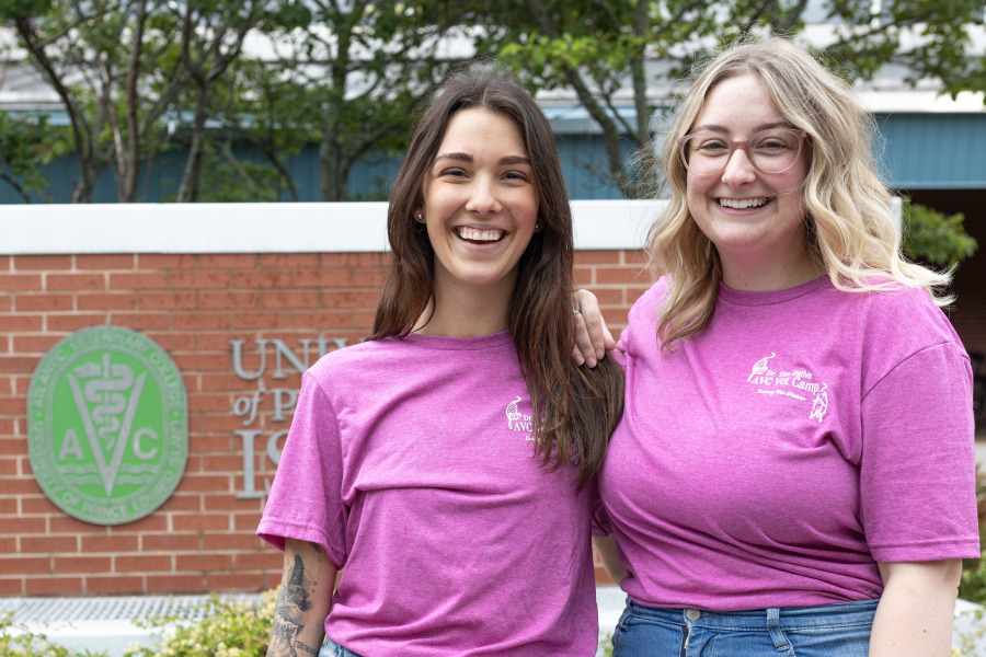 AVC students Lindsay Gallant and Julia Skinner, coordinators of the 2023 Dr. Tim Ogilvie AVC Vet Camp Lindsay Gallant and Julia Skinner