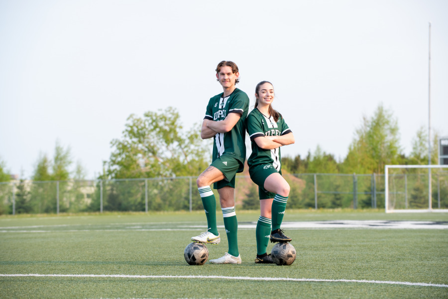 Jonathan MacKenzie, UPEI Men’s Soccer, and Mia Martell, UPEI Women’s Soccer Jonathan MacKenzie, UPEI Men’s Soccer, and Mia Martell, UPEI Women’s Soccer