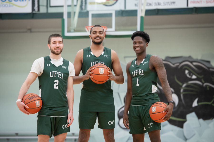 UPEI Men's Basketball Panthers from left: Sam Chisholm, Abilash Surendran and Kamari Scott UPEI Men's Basketball Panthers from left: Sam Chisholm, Abilash Surendran and Kamari Scott