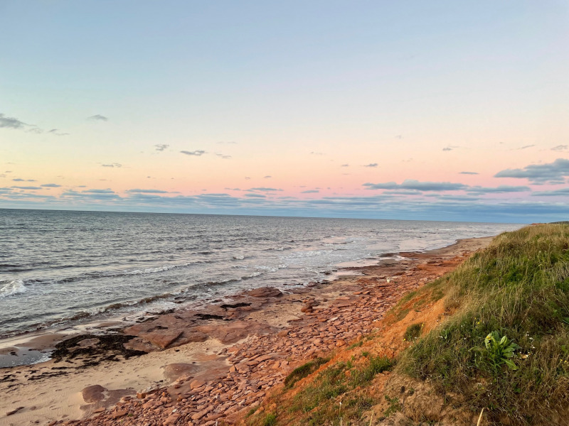 The shore at Cable Head, PEI, in summer PEI in summer