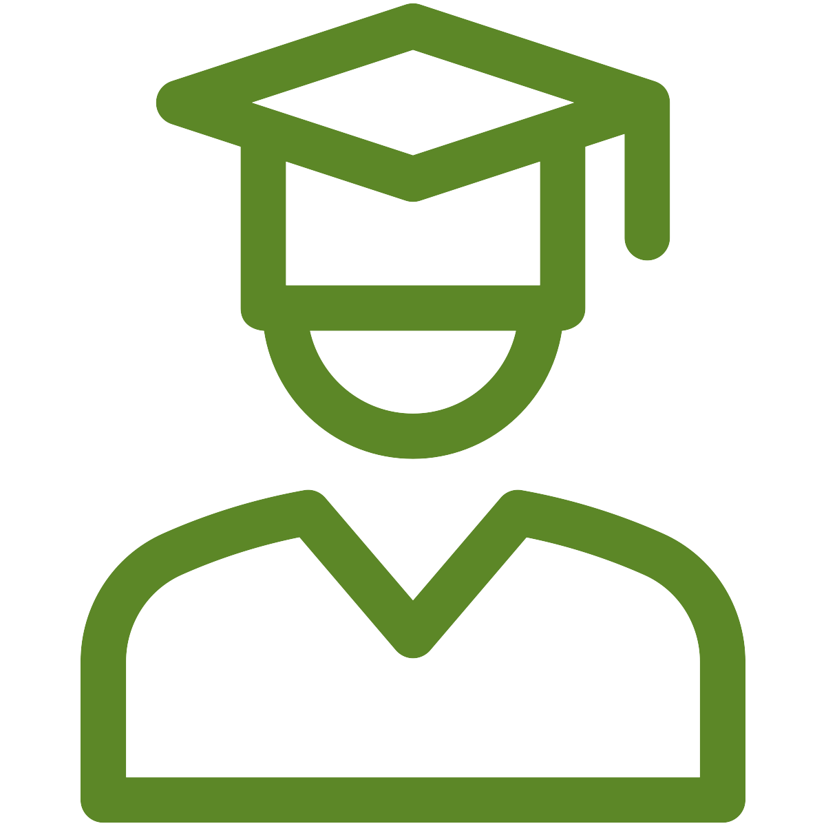 graduate icon in green