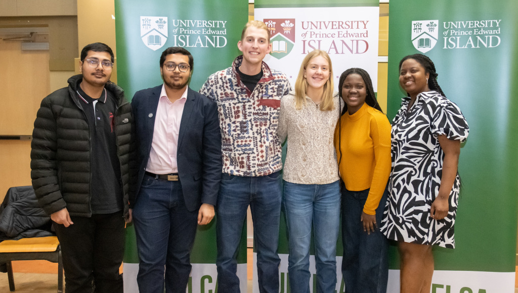 Siblings Syed Daniyal and Syed Imran Ali from Pakistan; siblings Elliott and Ellen Fraser from PEI; and siblings Celina and Deborah Areoye from Nigeria.