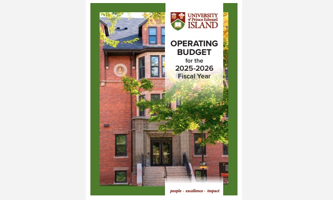 Image of the front cover of the UPEI operating budget plan