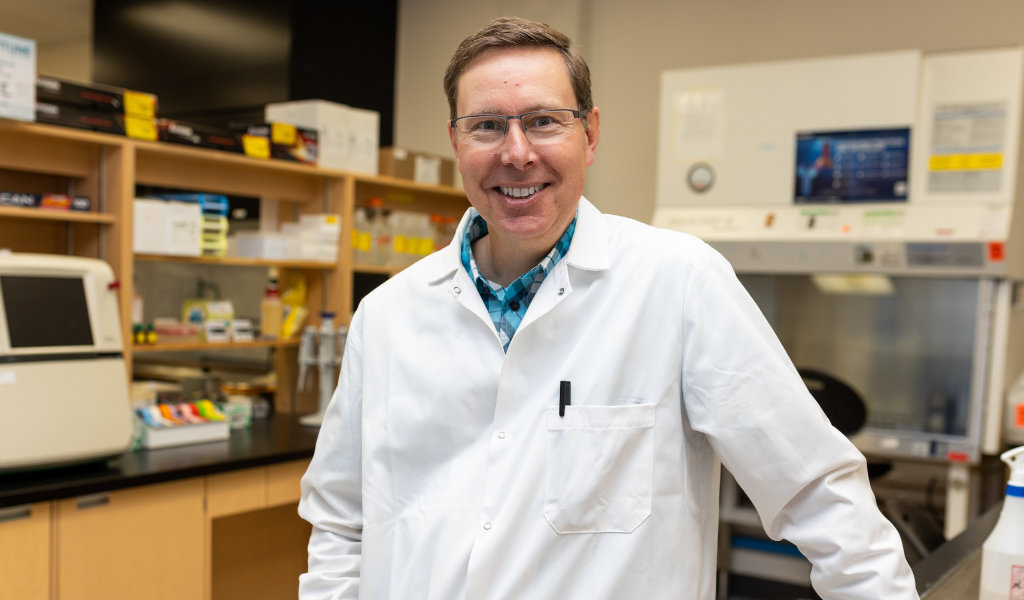 Dr. Joseph Gordon in his lab at the AVC