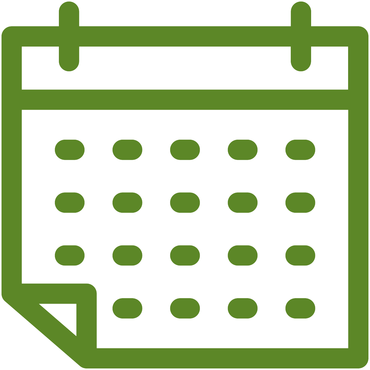 calendar icon in green