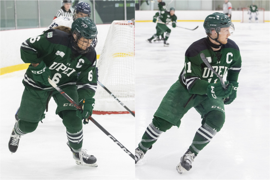 UPEI Hockey Panthers captains Chloe McCabe and Ben McFarlane prepare the Panthers for quarter-final clashes with the Saint Mary’s University Huskies.