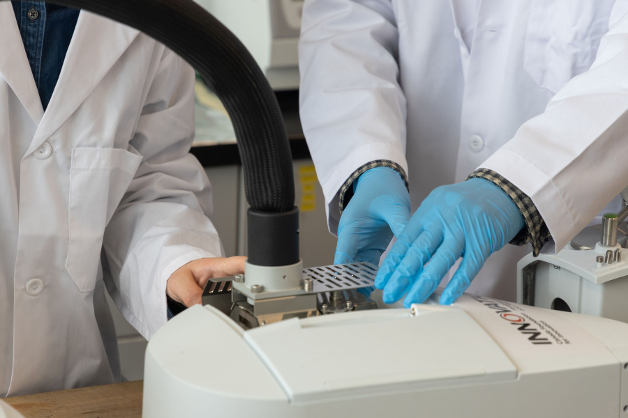 Laboratory equipment in use